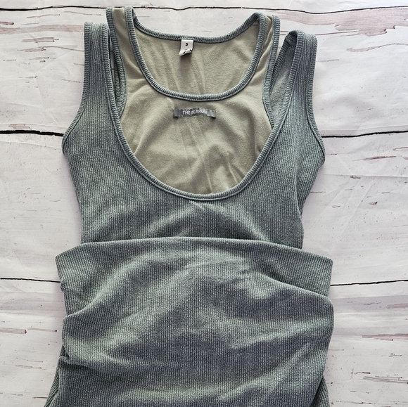 The Bearun Women's Sleeveless Blue Grey Mini Dress Size Medium - Picture 4 of 4